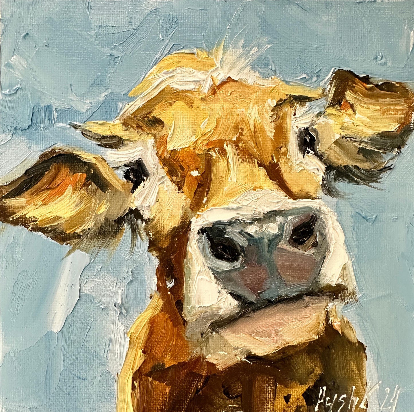 Red Cow Portrait
