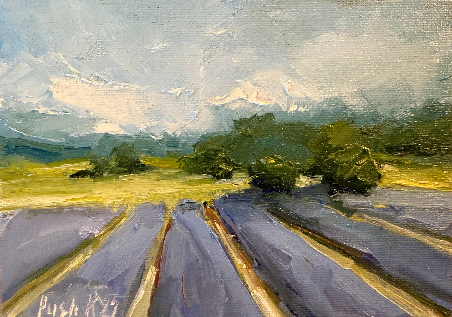 Lavender Small Oil Painting