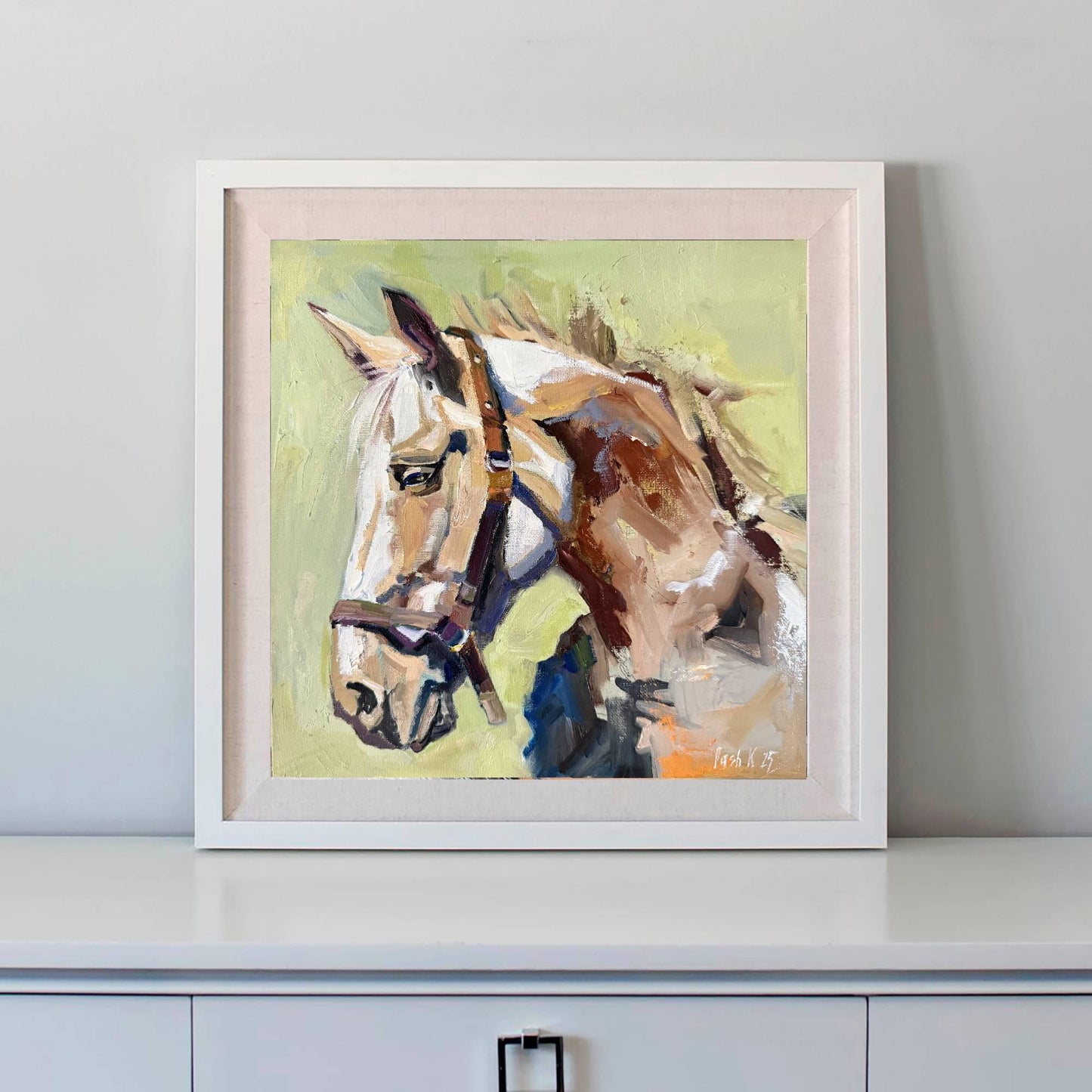Horse Art Canvas Oil Painting Horse Portrait Equestrian Art Farm House Decor Equine Art Gift For Horse Lover Horse Gifts Horse Wall Art Work