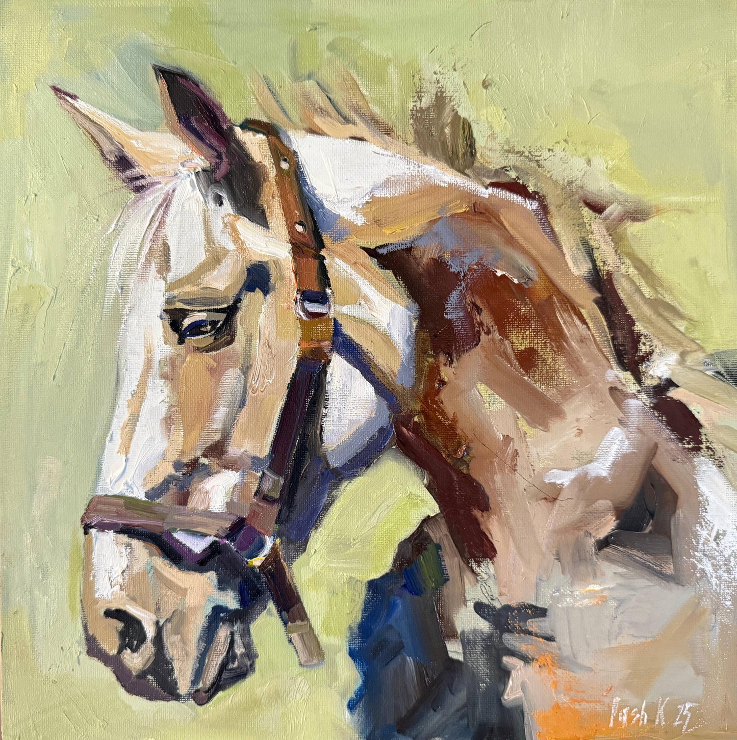 Horse Art Canvas Oil Painting Horse Portrait Equestrian Art Farm House Decor Equine Art Gift For Horse Lover Horse Gifts Horse Wall Art Work