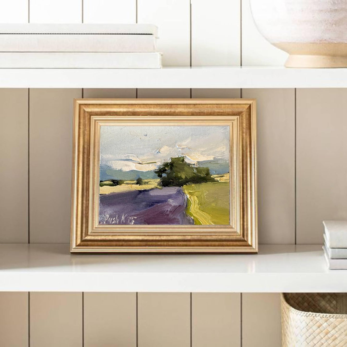 Provence Lavender Oil Painting Field Painting Canvas French Country Art French Lavender Wall Art Lilac Original Artwork Countryside Painting