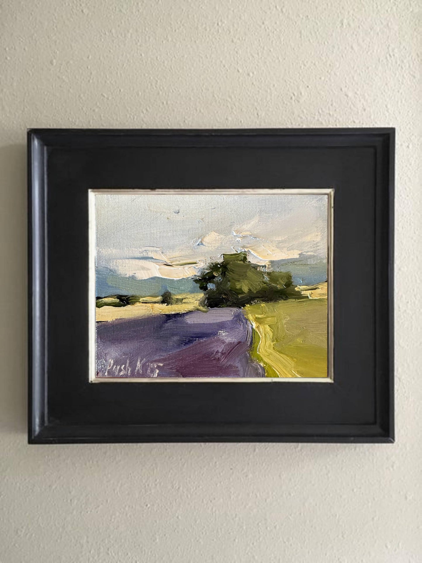 Provence Lavender Oil Painting Field Painting Canvas French Country Art French Lavender Wall Art Lilac Original Artwork Countryside Painting