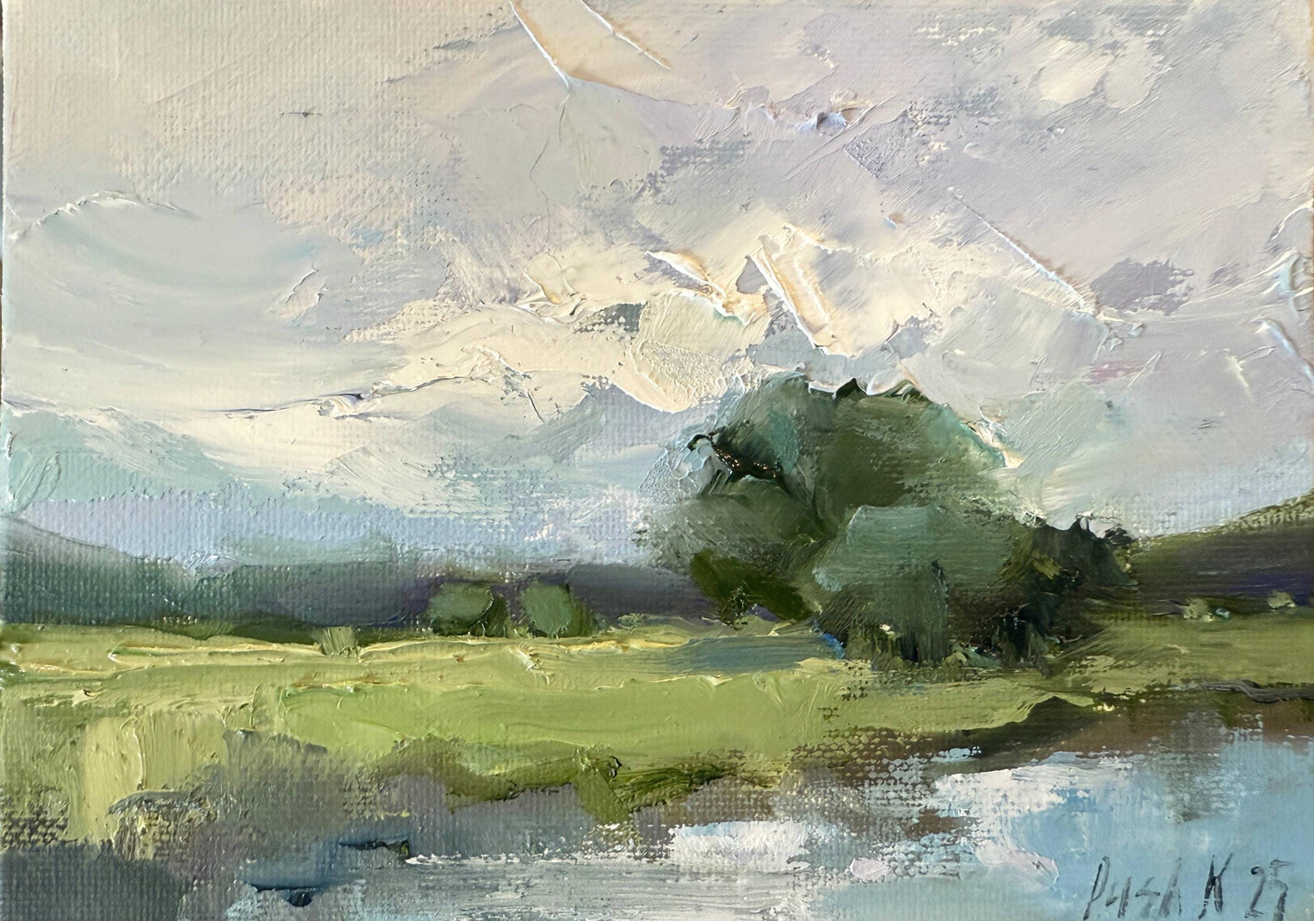 Pond Oil Painting