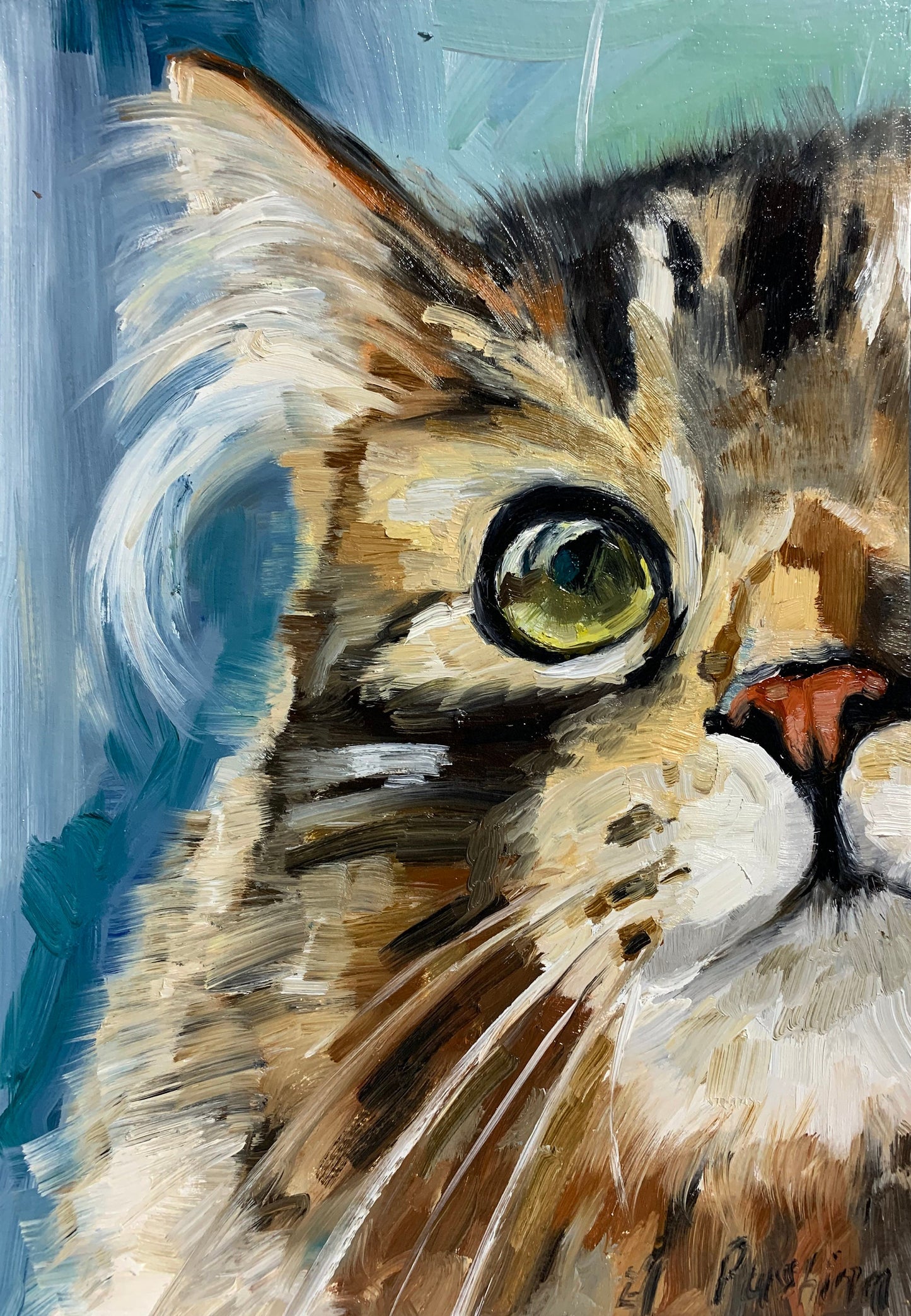 Custom Cat Portrait Oil Painting Pet Portrait Canvas Custom Pet Painting Cat Artwork Original Cat Art Gift For Cat Lovers Cat Owner Gift
