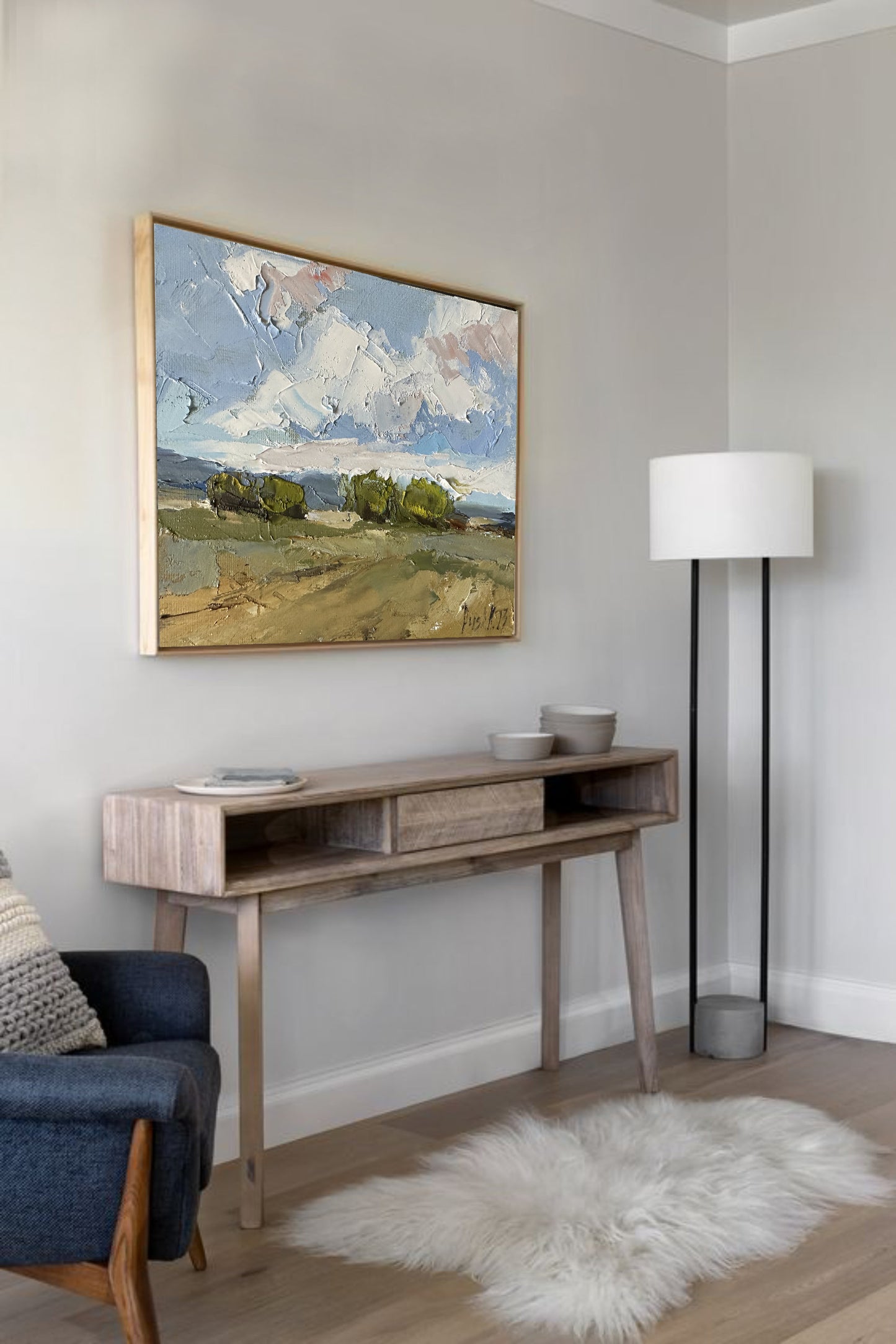 Landscape Custom Oil Painting On Canvas Original French Country Art Abstract Large Canvas Art Custom Nature Art Cloud Modern Oil Painting