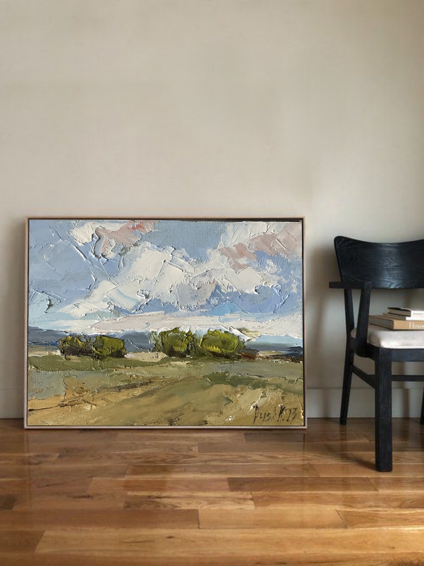 Landscape Custom Oil Painting On Canvas Original French Country Art Abstract Large Canvas Art Custom Nature Art Cloud Modern Oil Painting