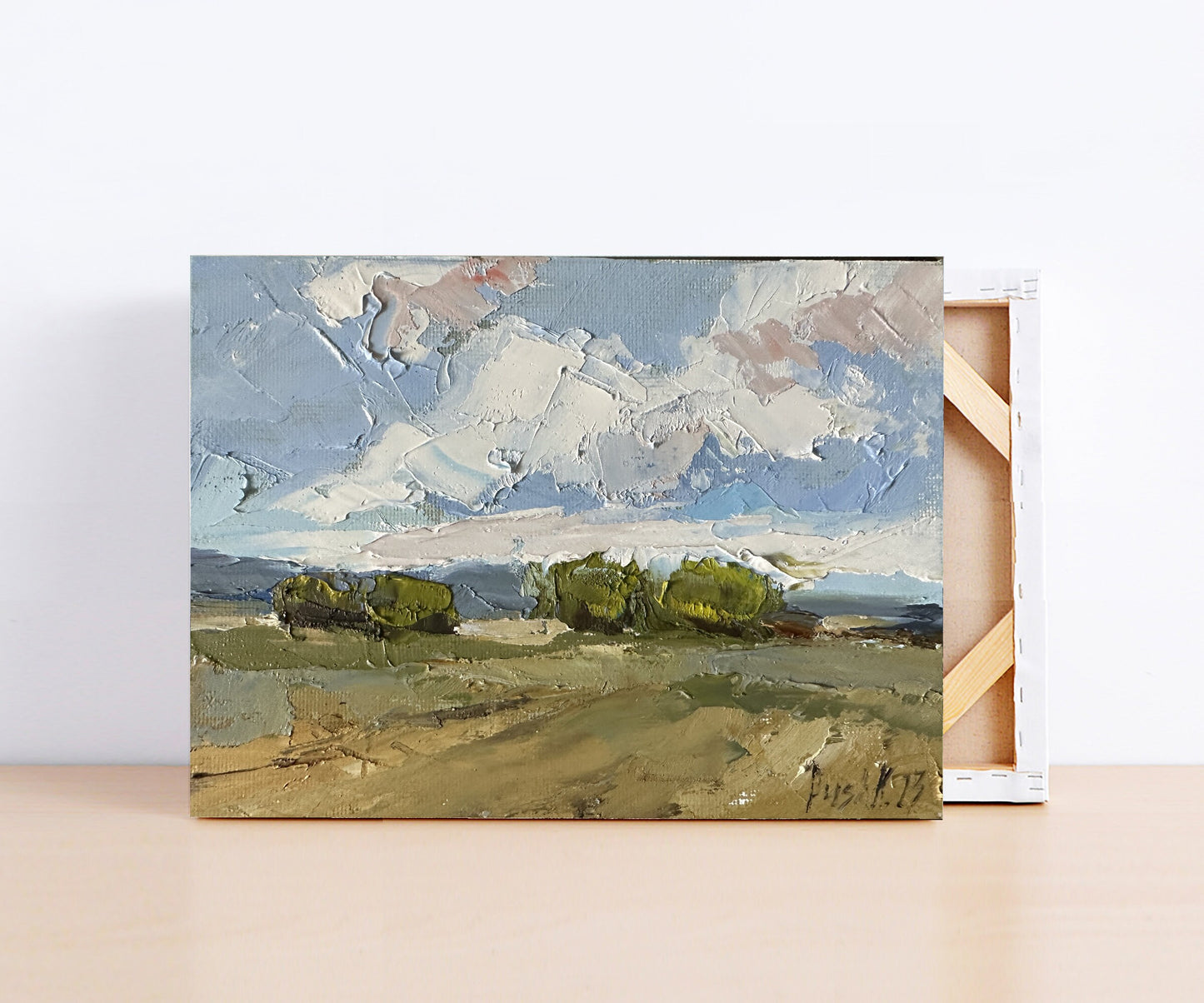 Landscape Custom Oil Painting On Canvas Original French Country Art Abstract Large Canvas Art Custom Nature Art Cloud Modern Oil Painting
