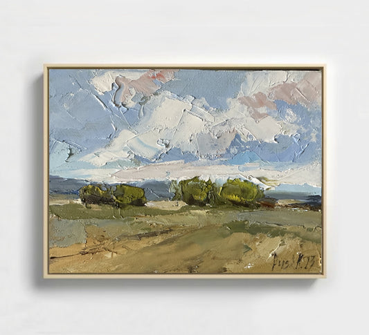 Landscape Custom Oil Painting On Canvas Original French Country Art Abstract Large Canvas Art Custom Nature Art Cloud Modern Oil Painting
