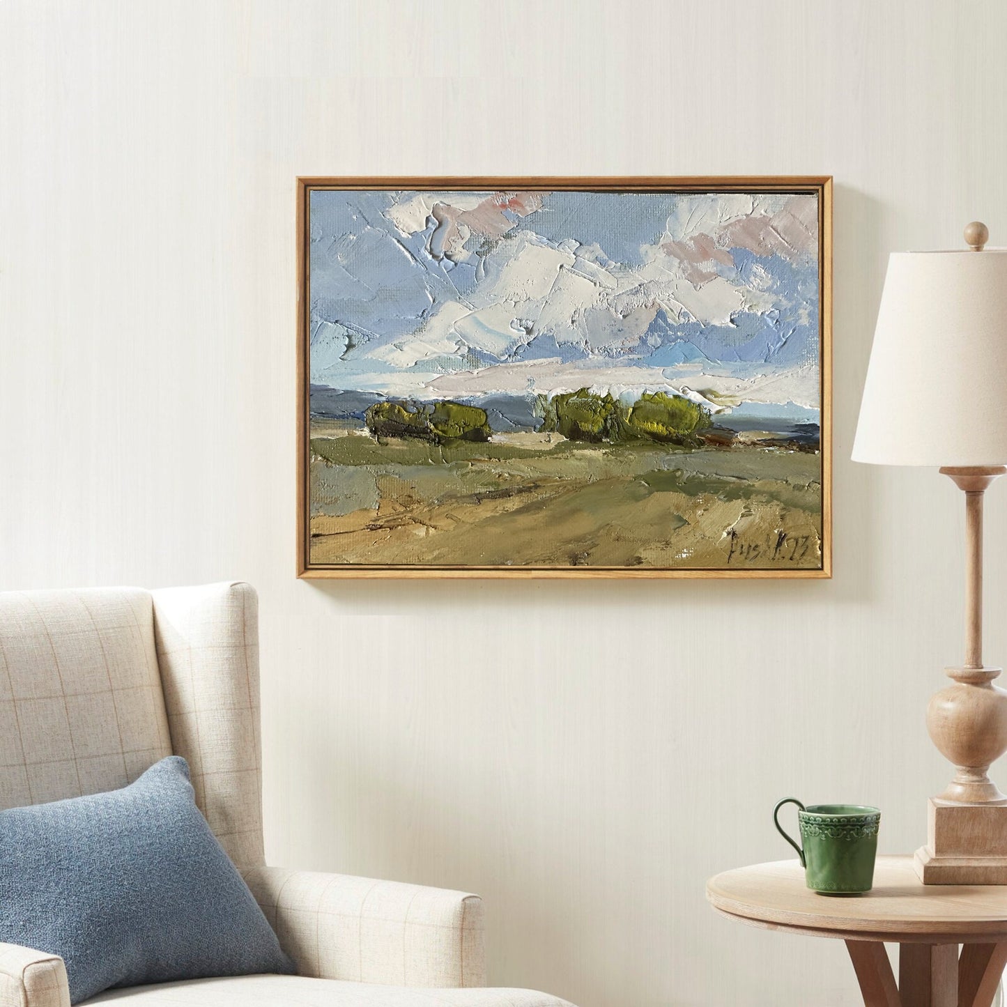 Landscape Custom Oil Painting On Canvas Original French Country Art Abstract Large Canvas Art Custom Nature Art Cloud Modern Oil Painting