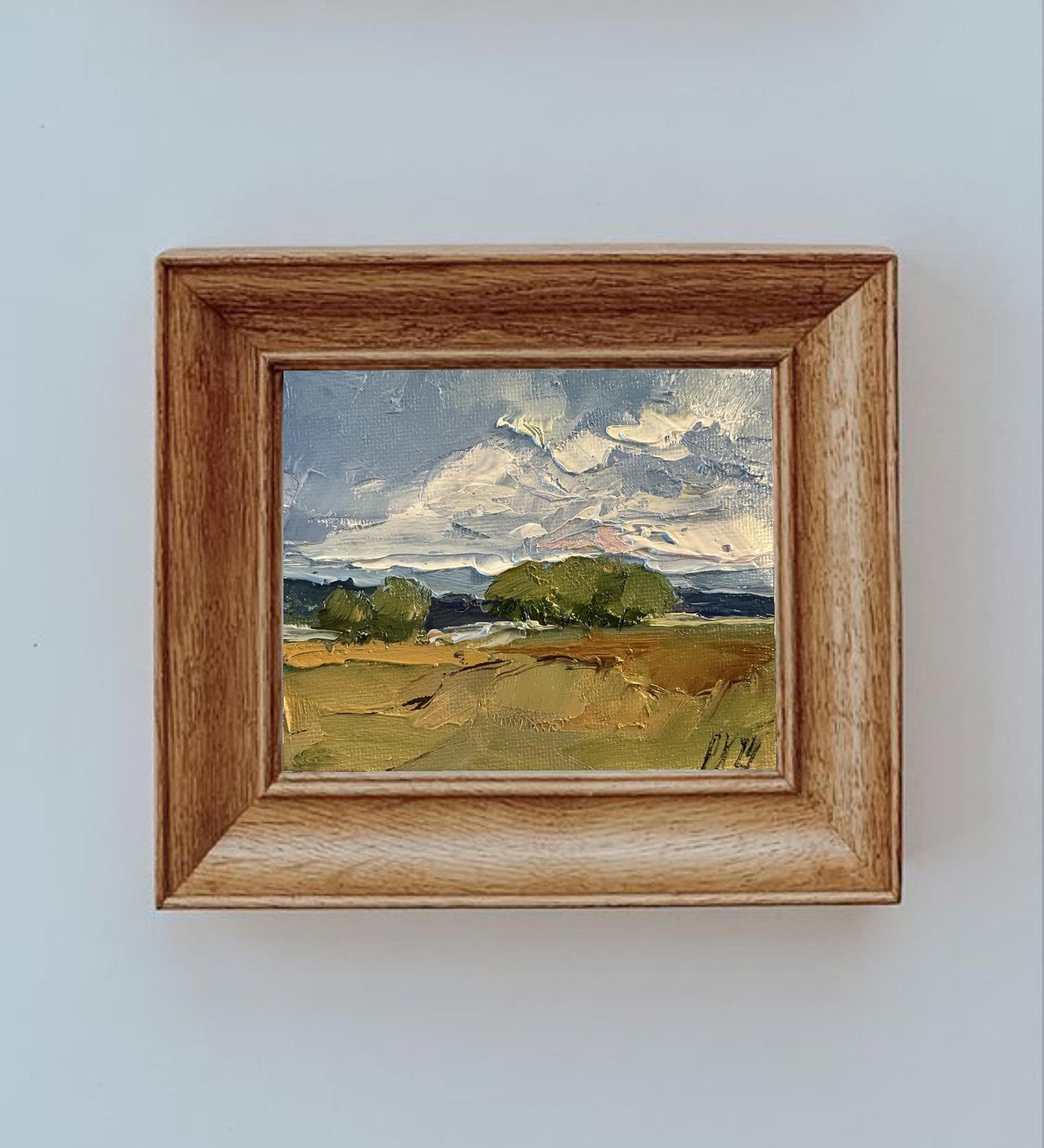 French Fall Oil Painting Autumn Wall Art European Landscape Mini Painting Framed Fall Art French Provincial Painting Original Signed Art