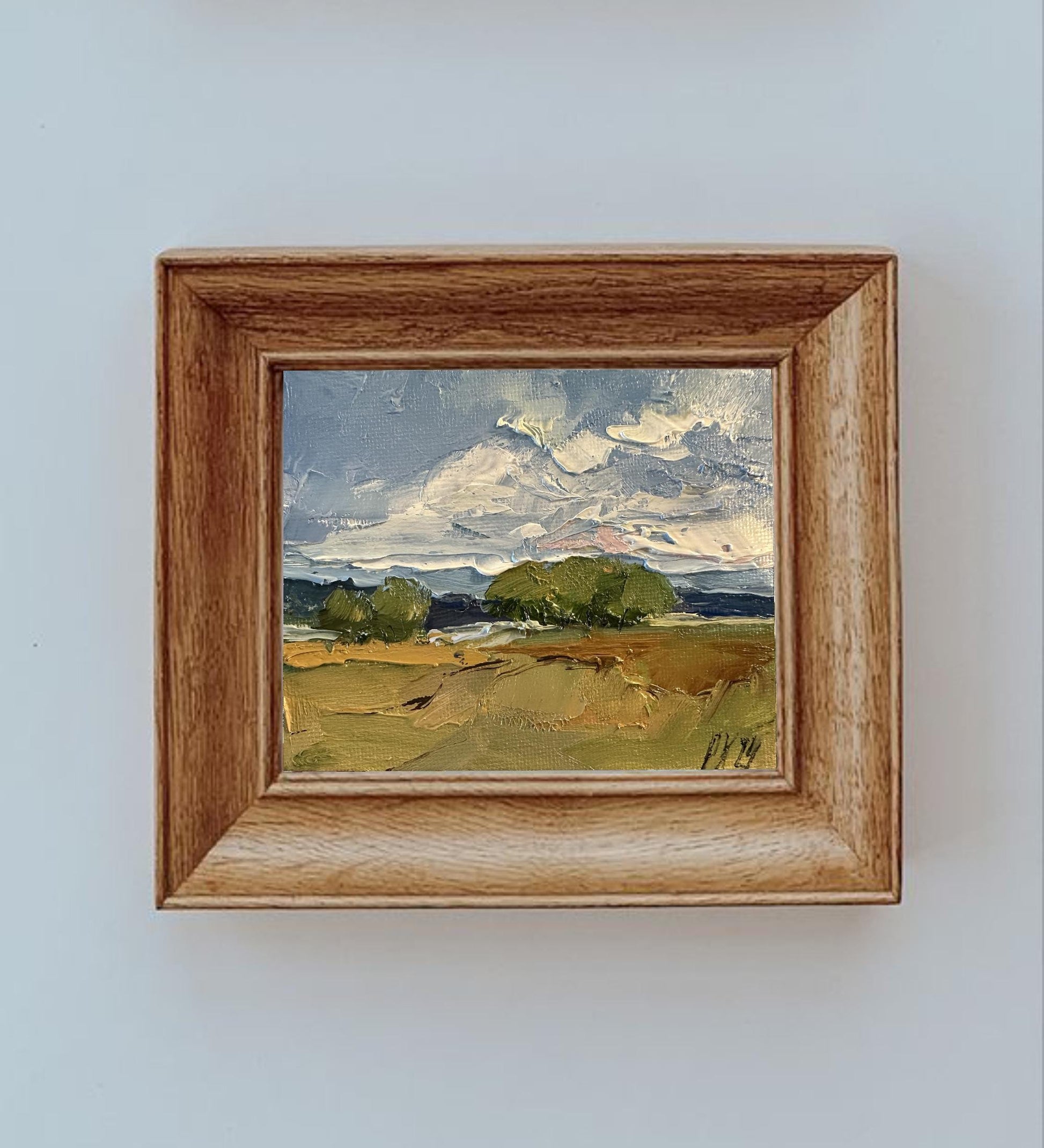 French Fall Oil Painting Autumn Wall Art European Landscape Mini Painting Framed Fall Art French Provincial Painting Original Signed Art
