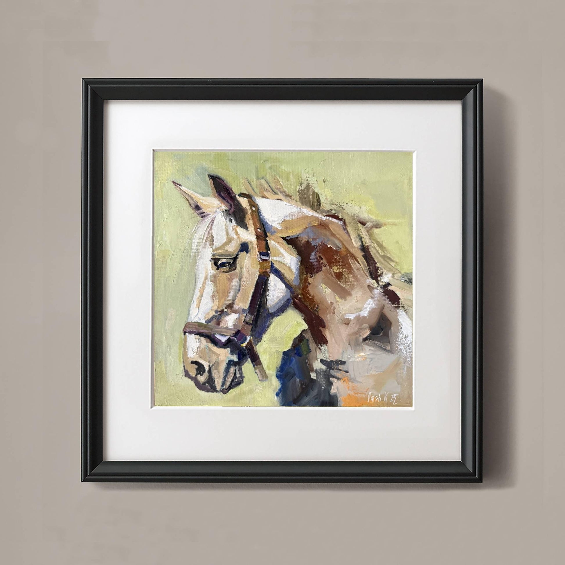 Horse Art Canvas Oil Painting Horse Portrait Equestrian Art Farm House Decor Equine Art Gift For Horse Lover Horse Gifts Horse Wall Art Work