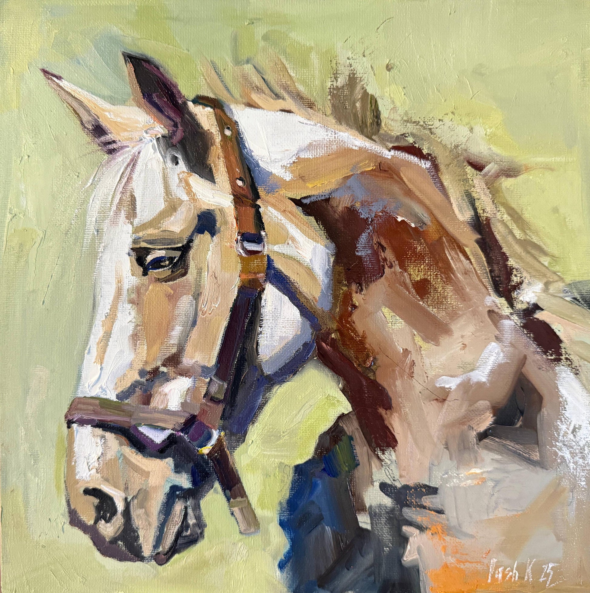 Horse Art Canvas Oil Painting Horse Portrait Equestrian Art Farm House Decor Equine Art Gift For Horse Lover Horse Gifts Horse Wall Art Work
