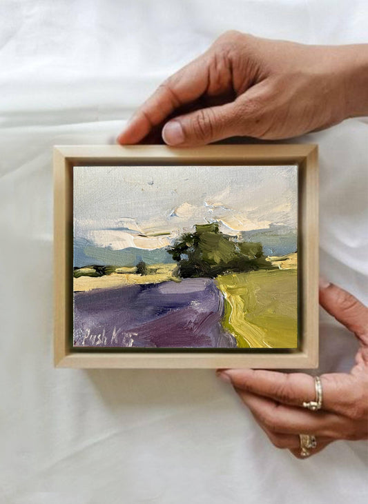 Provence Lavender Oil Painting Field Painting Canvas French Country Art French Lavender Wall Art Lilac Original Artwork Countryside Painting