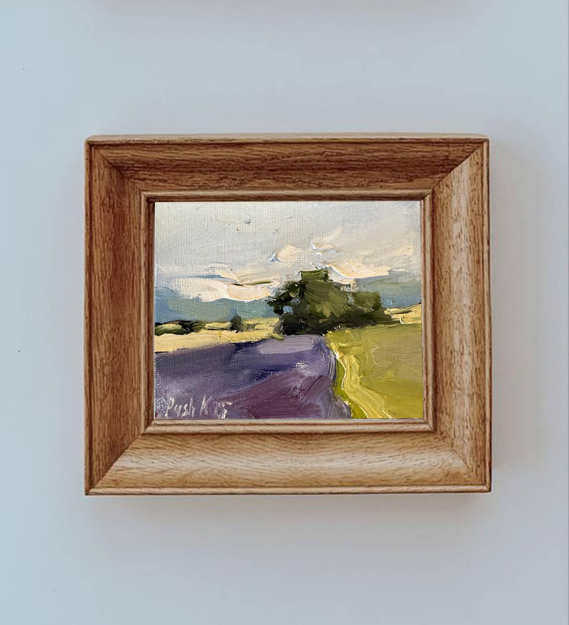 Provence Lavender Oil Painting Field Painting Canvas French Country Art French Lavender Wall Art Lilac Original Artwork Countryside Painting