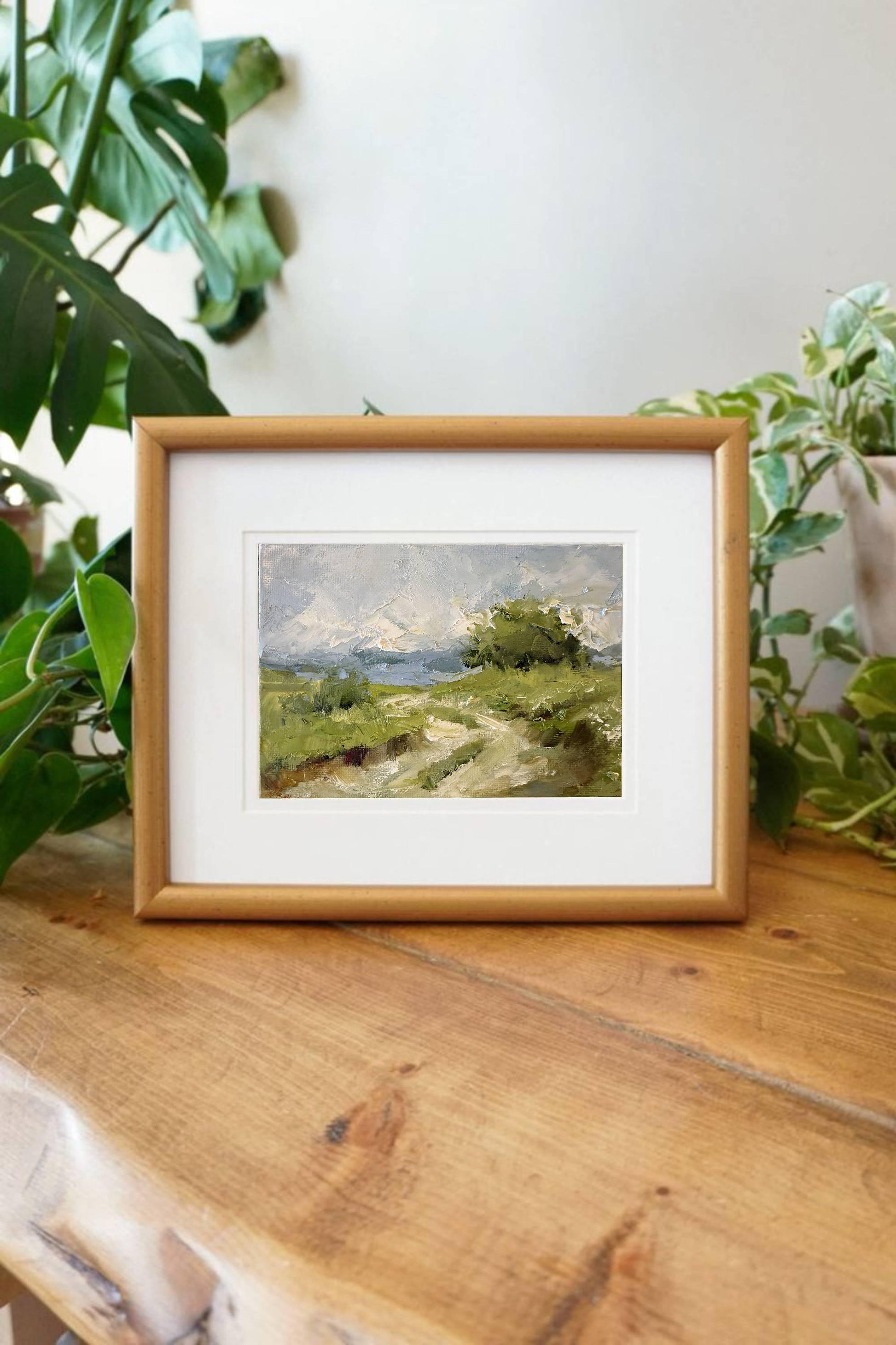 Blooming Meadow Oil Painting Wildflower Painting Canvas Countryside Landscape Modern Farmhouse Field Art Natural Scenery Impressionist Art