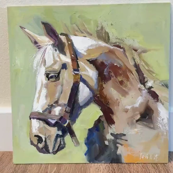 Horse Art Canvas Oil Painting Horse Portrait Equestrian Art Farm House Decor Equine Art Gift For Horse Lover Horse Gifts Horse Wall Art Work